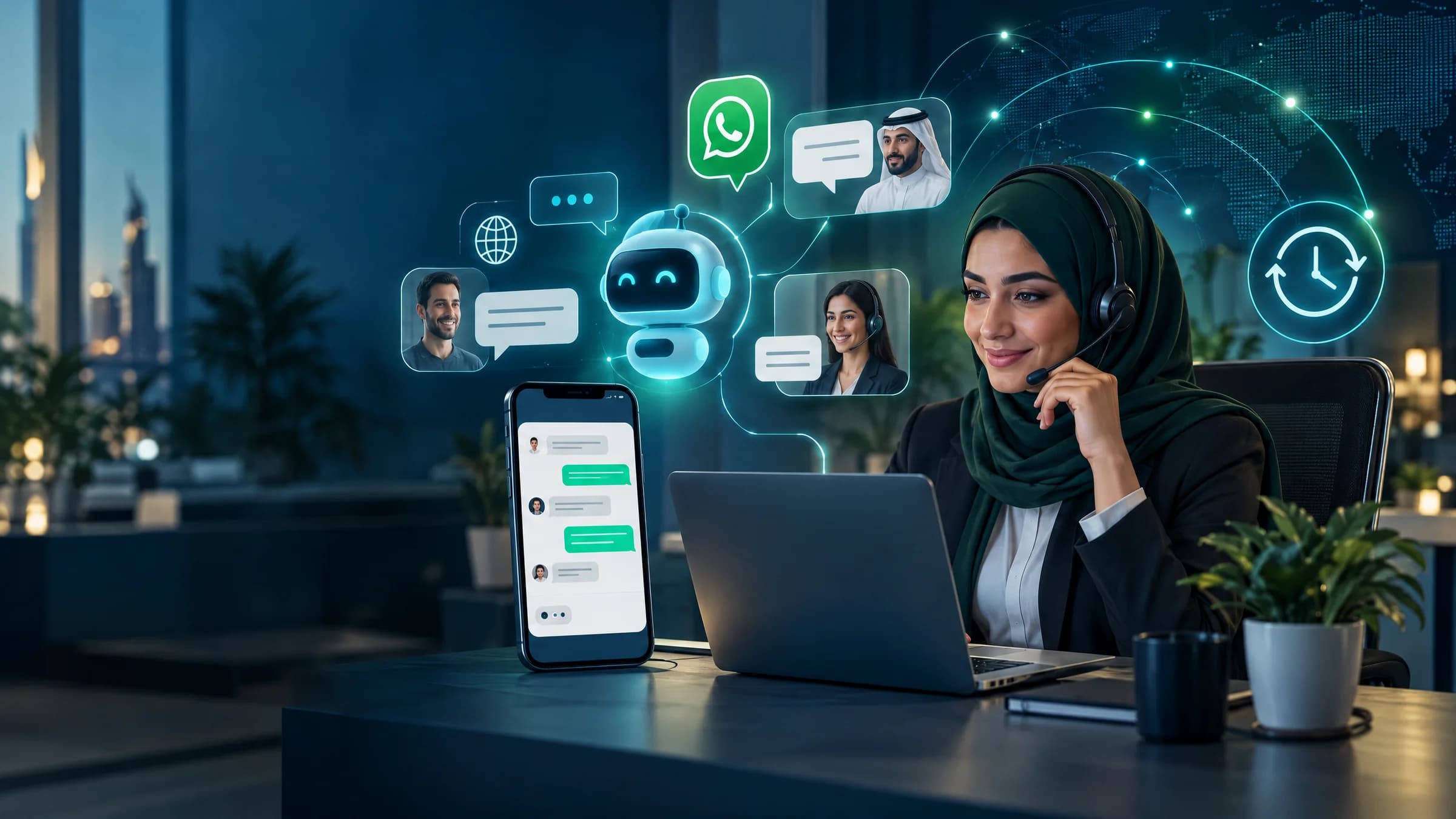 Customer service agent using AI to manage conversations and support customers across digital communication channels